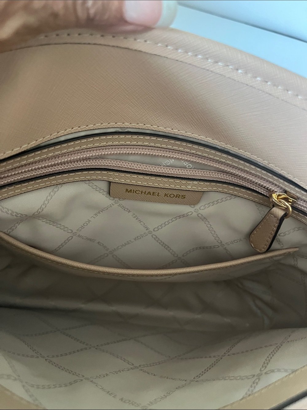 Michael Kors Blush Saffiano Leather Tote with Front Pocket - Picture 8 of 11